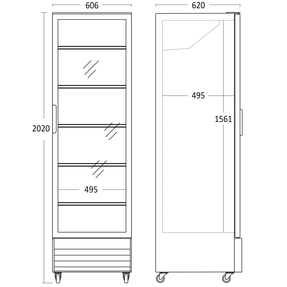 Armoire réfrigérée vitrée SCANDOMESTIC 26310426310000