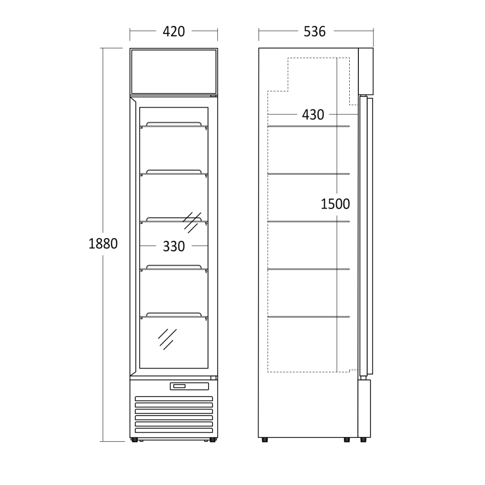 Armoire réfrigérée vitrée SCANDOMESTIC 263111DCC159BD