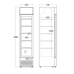 Armoire réfrigérée vitrée SCANDOMESTIC 263111DCC159BD