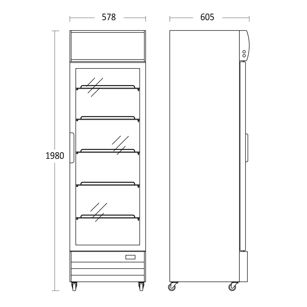 Armoire réfrigérée vitrée SCANDOMESTIC 26310417E110000