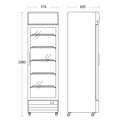 Armoire réfrigérée vitrée SCANDOMESTIC 26310417E110000