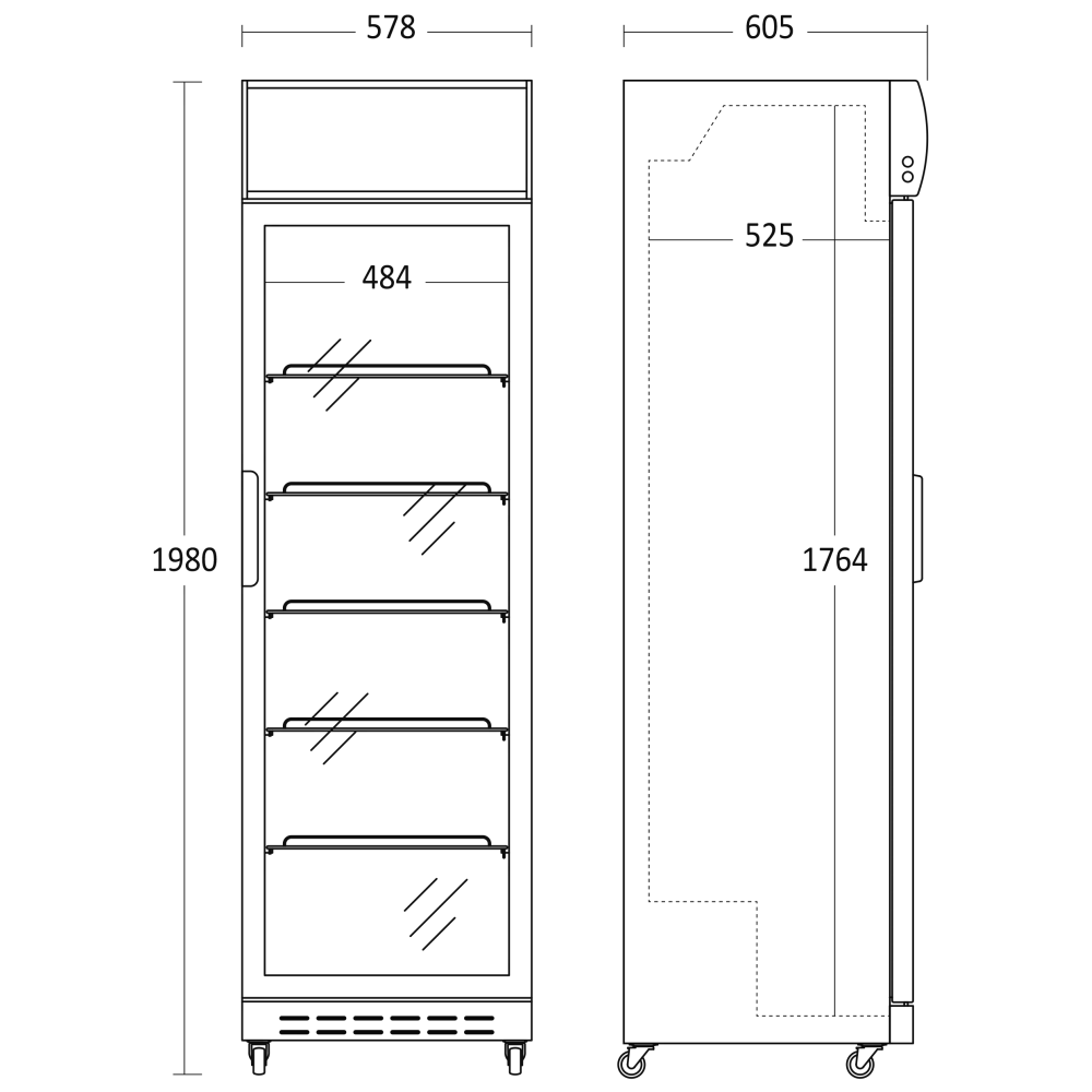 Armoire réfrigérée vitrée SCANDOMESTIC 26310420E110000