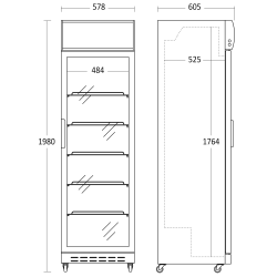 Armoire réfrigérée vitrée SCANDOMESTIC 26310420E110000