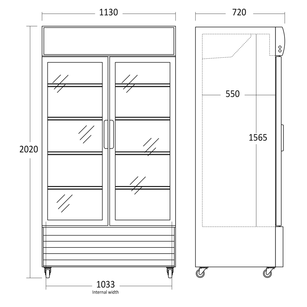Armoire réfrigérée vitrée SCANDOMESTIC 26311002HE310000