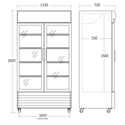 Armoire réfrigérée vitrée SCANDOMESTIC 26311002HE310000