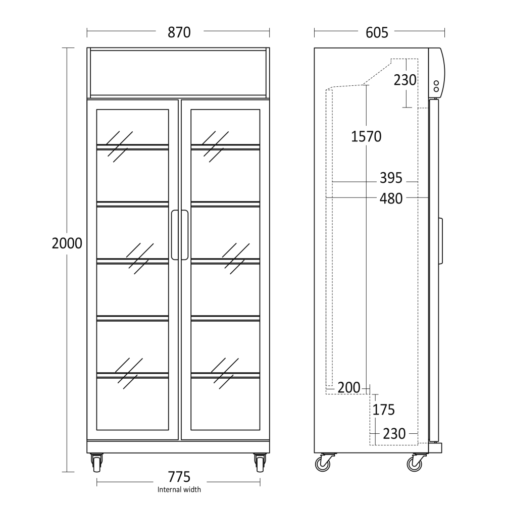 Armoire réfrigérée vitrée SCANDOMESTIC 26310081BHE10000