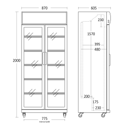 Armoire réfrigérée vitrée SCANDOMESTIC 26310081BHE10000