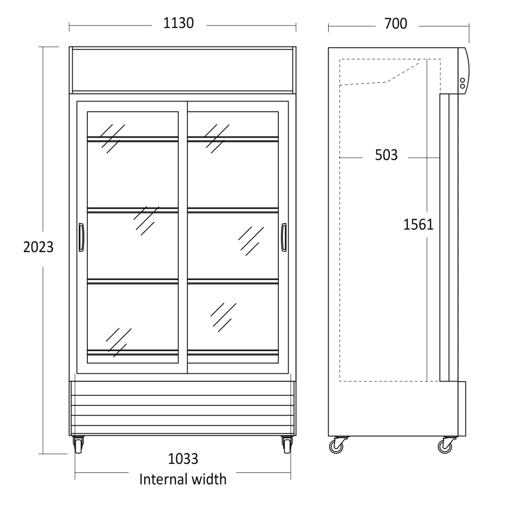 Armoire réfrigérée vitrée SCANDOMESTIC 26311002BSLE10000