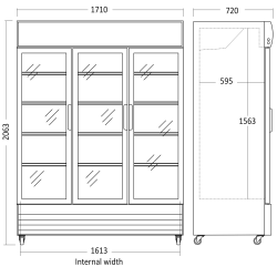 Armoire réfrigérée vitrée SCANDOMESTIC 26311502HE310000