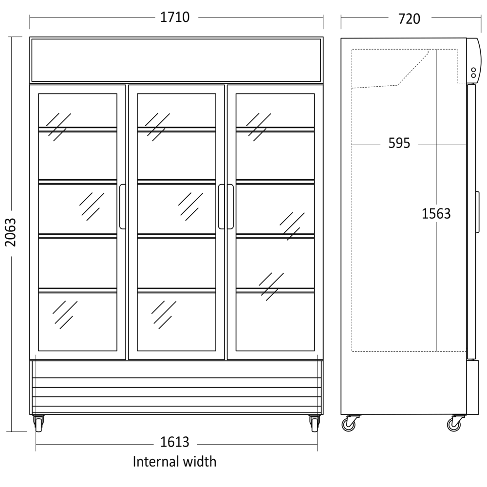 Armoire réfrigérée vitrée SCANDOMESTIC 26311502BHE100000