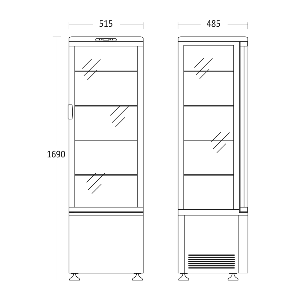 Armoire réfrigérée vitrée SCANDOMESTIC 19310237WE10000