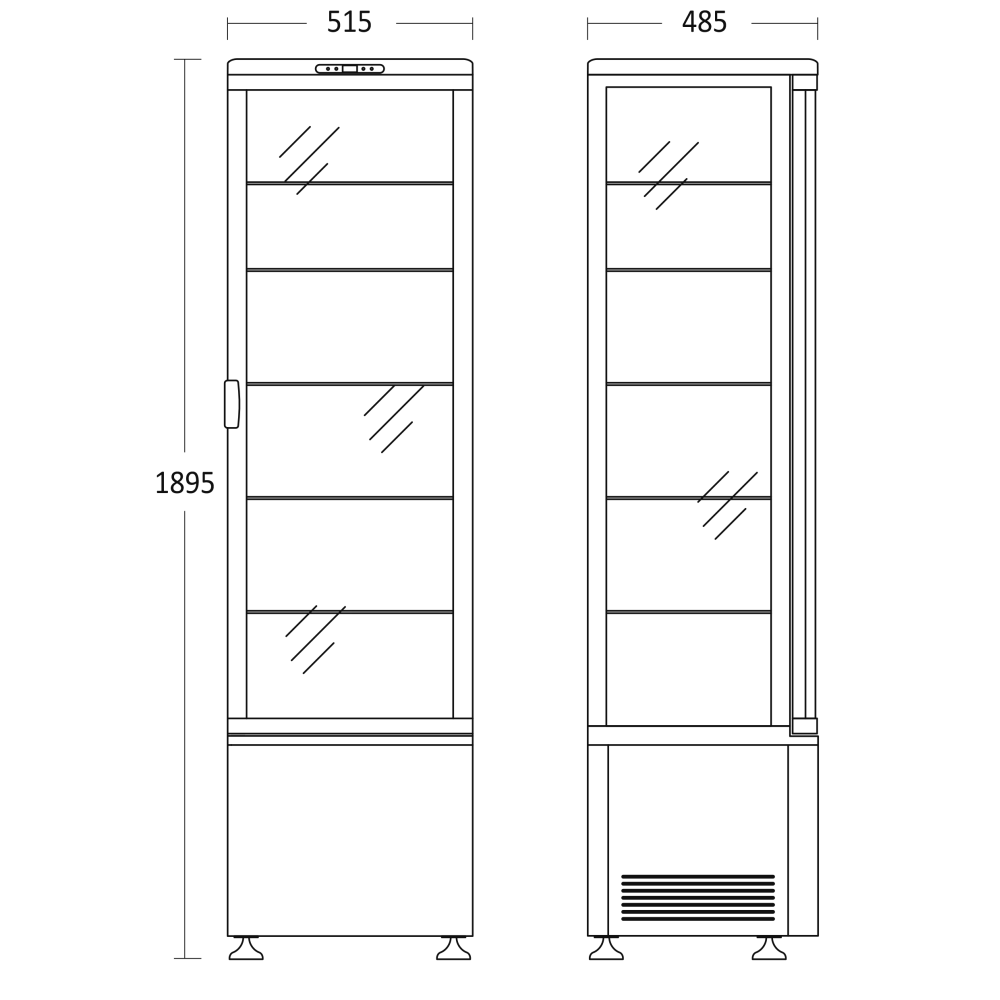 Armoire réfrigérée vitrée SCANDOMESTIC 19310287BE10000