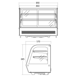 Armoire réfrigérée vitrée SCANDOMESTIC 19310160E310000