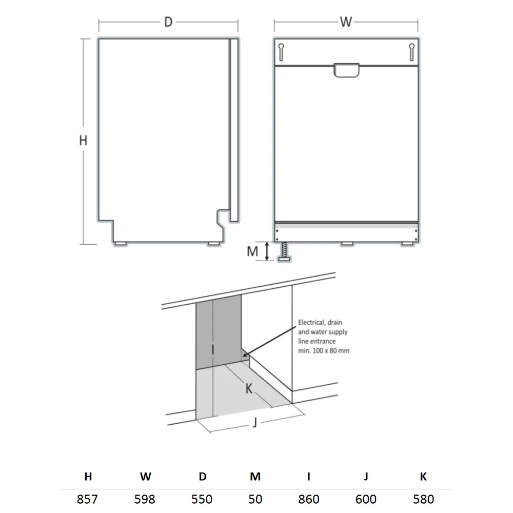 Lave-vaisselle SCANDOMESTIC 331023DWI1642WB