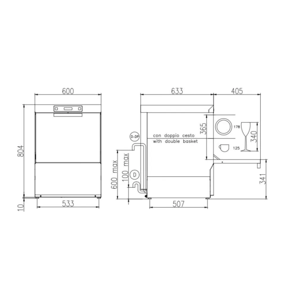 Lave-vaisselle professionnel KASTEL SK50EPRSSD