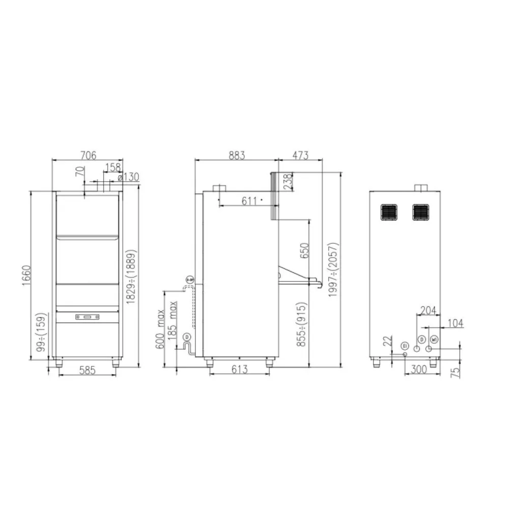 Lave-marmite KASTEL UK65/65EPIPRS