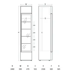 Armoire réfrigérée vitrée SCANDOMESTIC 263111DCC217BD