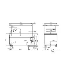 Chauffe-plat pour produits frits destiné aux navires LOTUS 18040410X