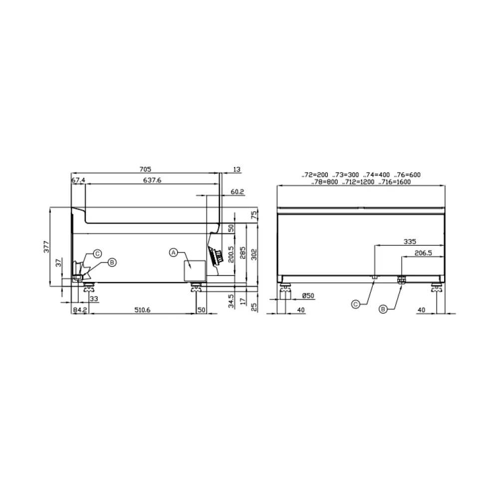 Plan de travail neutre LOTUS 18010301X