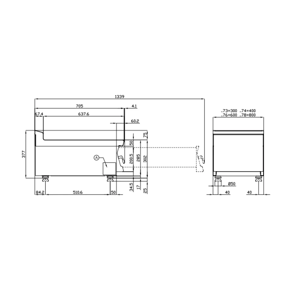Plan de travail neutre LOTUS 18010300X