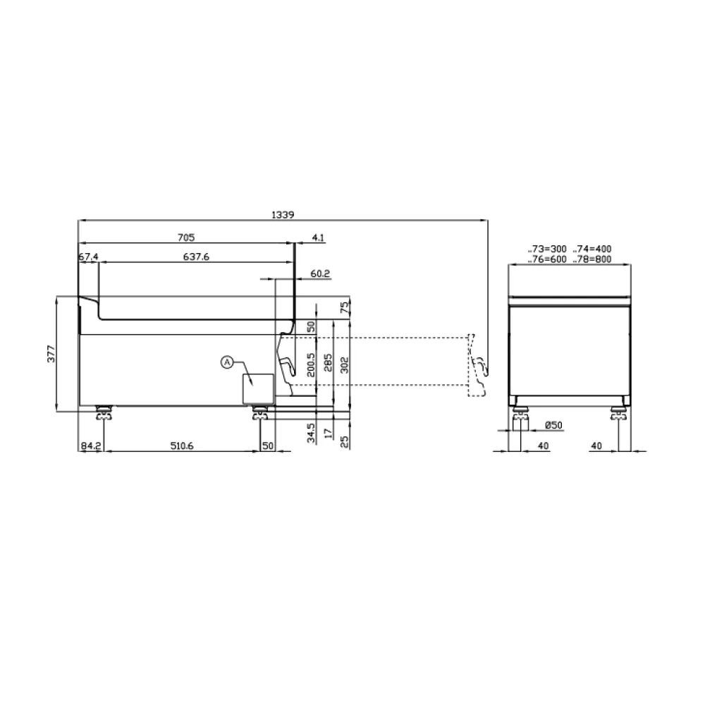 Plan de travail neutre LOTUS 18010600X