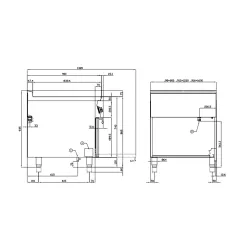 Cuisinière électrique avec four pour navires LOTUS 09800830X