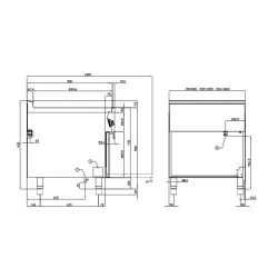 Cuisinière électrique avec four pour navires LOTUS 09660830X