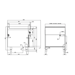 Cuisinière électrique avec four pour navires LOTUS 0980083BX