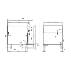 Cuisinière électrique avec four pour navires LOTUS 09801230X