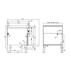 Cuisinière électrique avec four pour navires LOTUS 09661231X