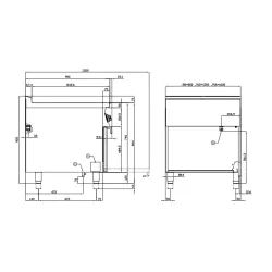 Cuisinière électrique avec four pour navires LOTUS 0980123BX
