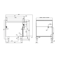 Cuisinière électrique avec four pour navires LOTUS 09801231X