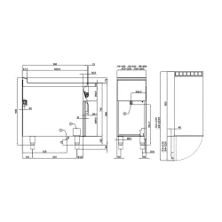 Cuisinière électrique avec étagère navires LOTUS 09030830X