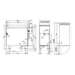 Plaque de cuisson électrique avec support ou armoire neutre LOTUS 09030430