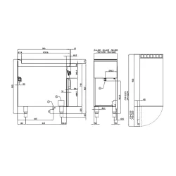 Plaque de cuisson électrique avec support ou armoire neutre LOTUS 09031230