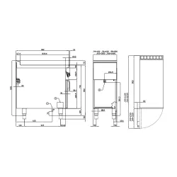 Plaque de cuisson électrique avec support ou armoire neutre LOTUS 09030431