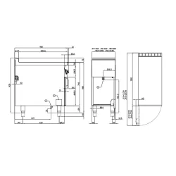 Plaque de cuisson électrique avec support ou armoire neutre LOTUS 09030831