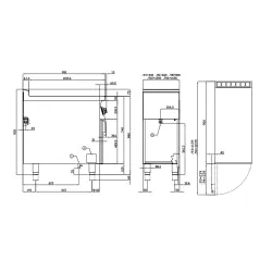 Plaque de cuisson électrique avec support ou armoire neutre LOTUS 09030432