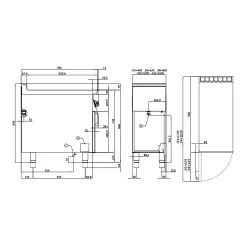Cuisinière à induction pour navires LOTUS 09030433X