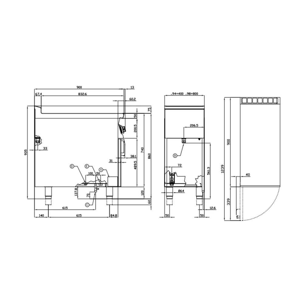 Bain-marie chaud avec armoire neutre LOTUS 09050410X
