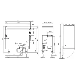 Bain-marie chaud avec armoire neutre LOTUS 09050410