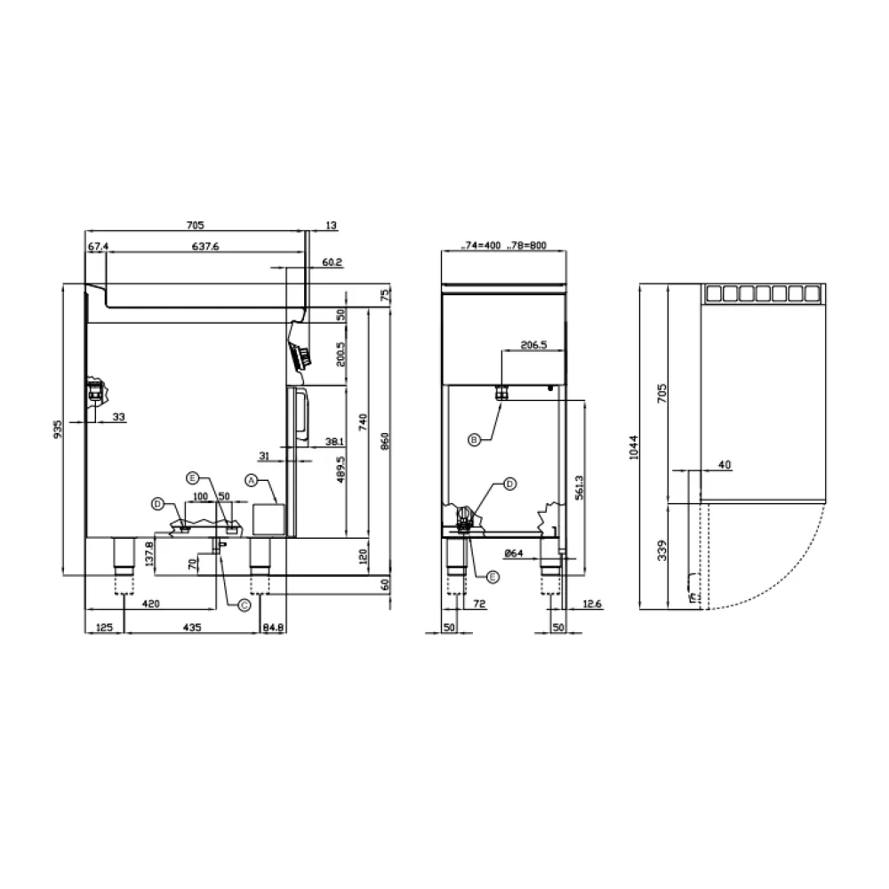Bain-marie chaud avec étagères LOTUS 08220450