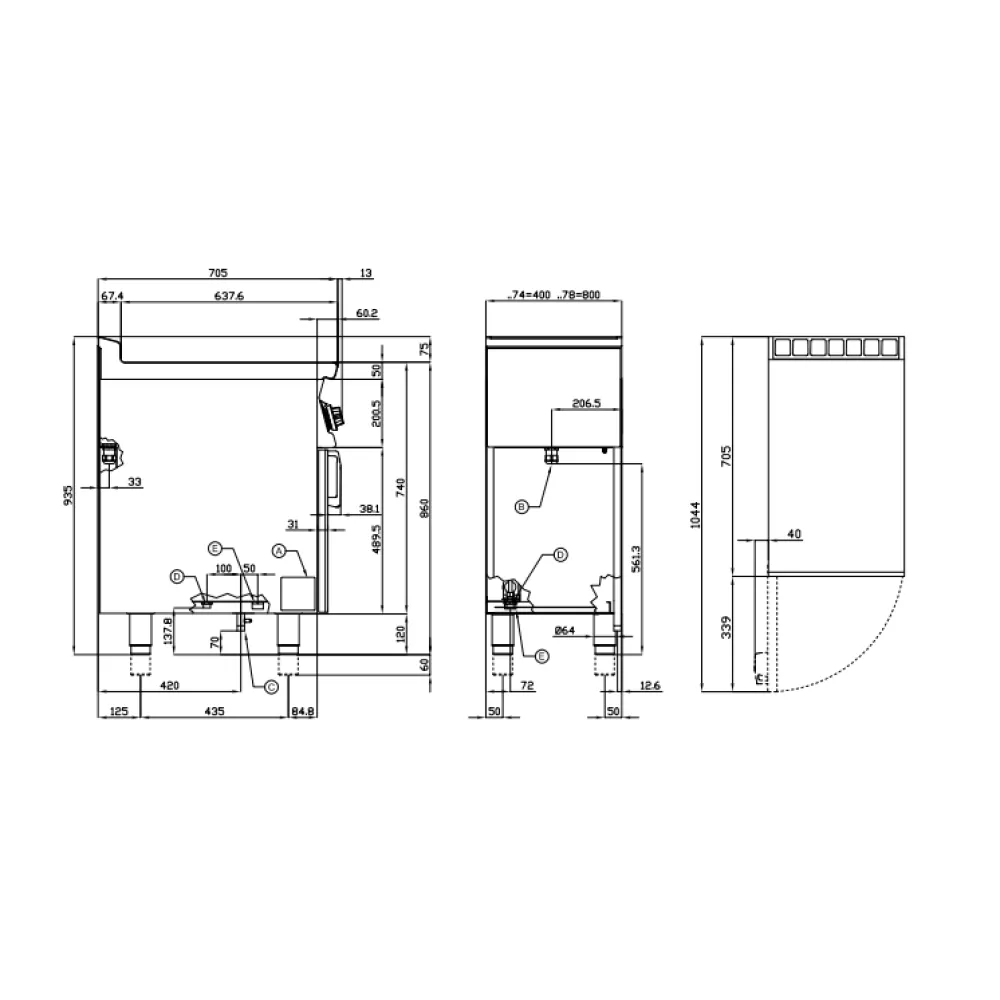 Bain-marie chaud avec étagères LOTUS 08220850