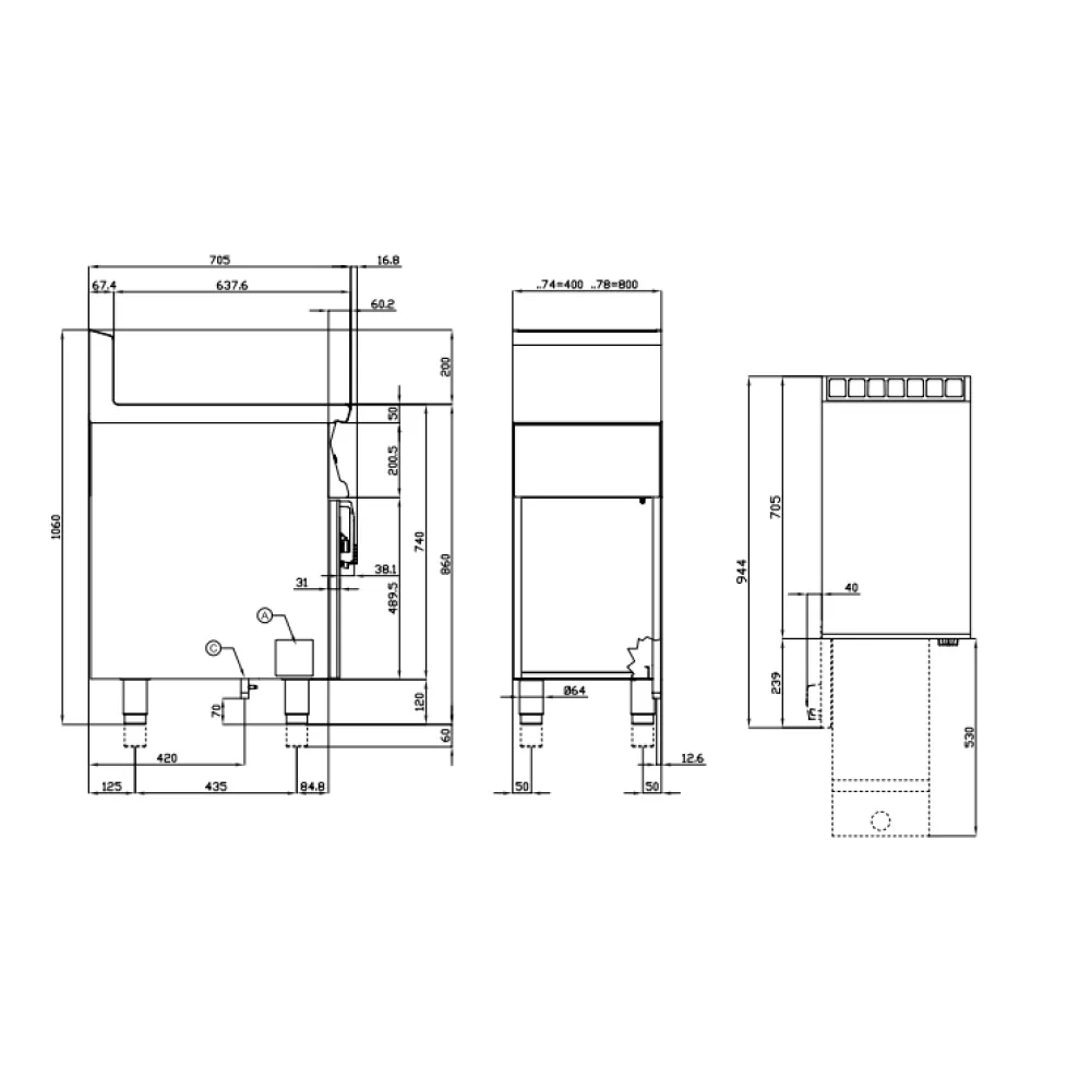 Friteuse gaz LOTUS 08260450