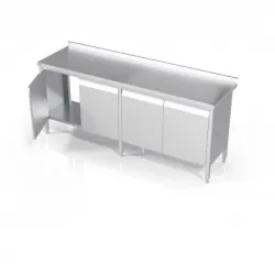 Table métallique avec portes battantes Novameta DPO-VLU-260/60/90